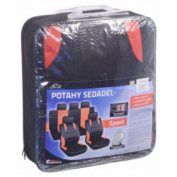 Huse scaune set 9buc SPORT roșu AIRBAG