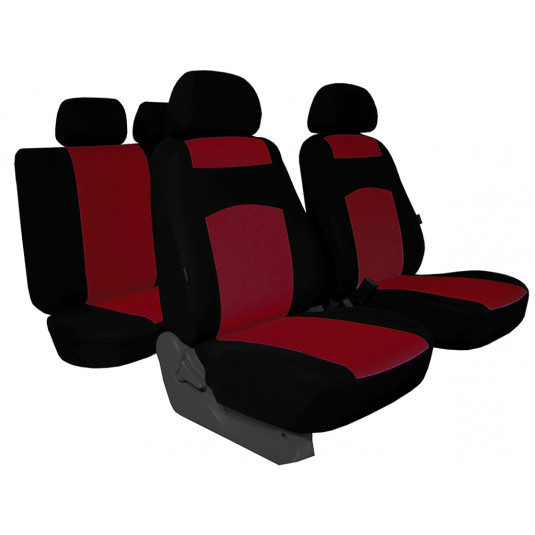 Huse auto Classic plus bordo-negru (frotă-textil)