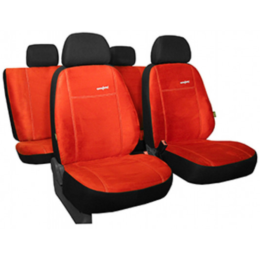 Huse auto Comfort rosu caramida (alcantara)