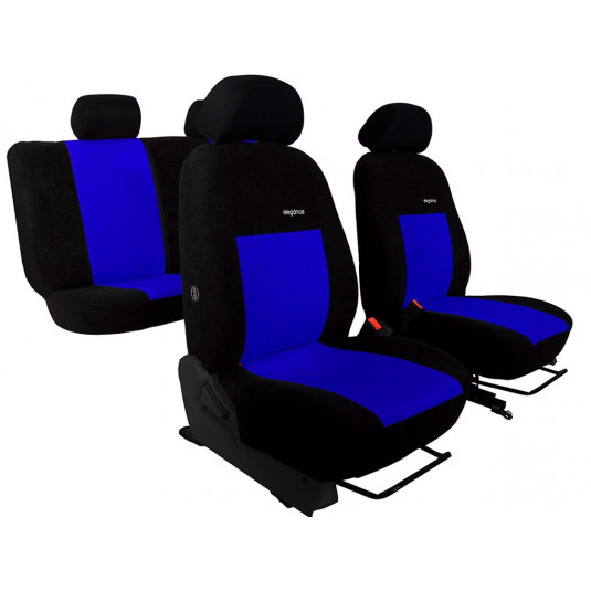 Huse auto Elegance albastru-negru (velur-velur)