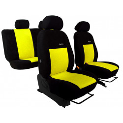 Huse auto Elegance galben-negru (velur-velur)