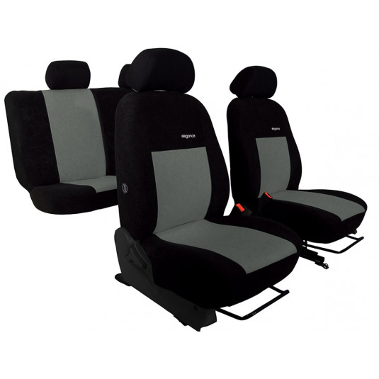 Huse auto Elegance gri-negru (velur-velur)