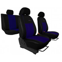 Huse auto Exclusive Alcantara albastru-negru (Alcantara-piele)