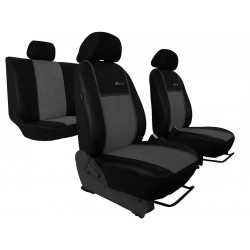 Huse auto Exclusive Alcantara gri deschis-negru (Alcantara-piele)