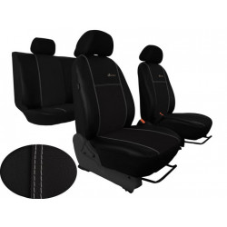 Huse auto Exclusive Alcantara negru-negru (Alcantara-piele)