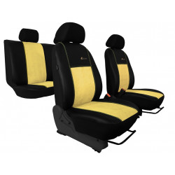 Huse auto Exclusive Alcantara bej-negru (Alcantara-piele)
