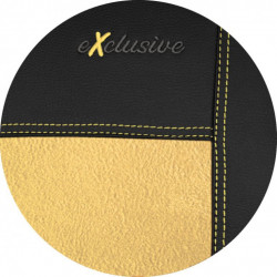 Huse auto Exclusive Alcantara bej-negru (Alcantara-piele)