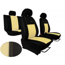 Huse auto Exclusive Leather bej-negru (piele)