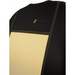 Huse auto Exclusive Leather bej-negru (piele)