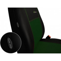 Huse auto Exclusive Leather verde-negru (piele)