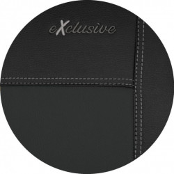 Huse auto Exclusive Leather negru-negru (piele)