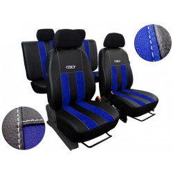Huse auto GT albastru-negru (Alcantara-piele)