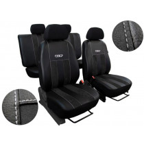 Huse auto GT negru-negru (Alcantara-piele)