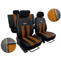 Huse auto GT maro-negru (Alcantara-piele)