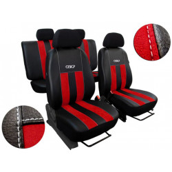 Huse auto GT roșu-negru (Alcantara-piele)