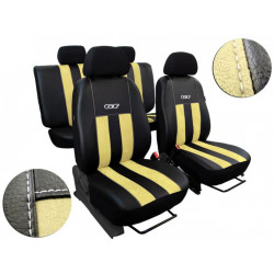 Covorase din cauciuc GT bej-negru (Alcantara-piele)