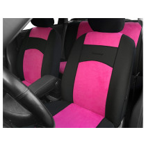Huse auto Tuning 100% roz-negru (velur-textil)