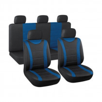 Huse auto negru/albastru