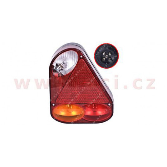 Lampa spate dreapta - înălțime 220mm - conector 5 PIN, baionetă cu becuri