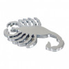 Emblema autoadezivă din plastic cu finisaj cromat 3D în formă de scorpion.
