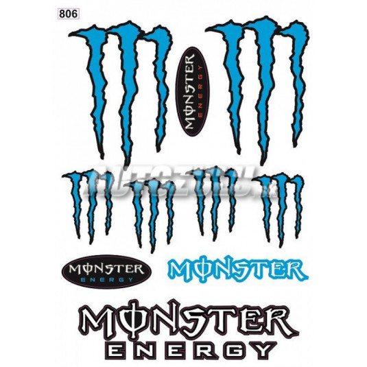 Set autocolant Monster albastru