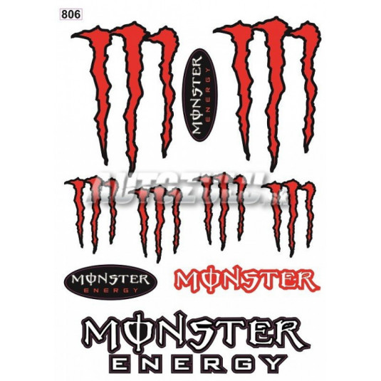 Set autocolante Monster roșu
