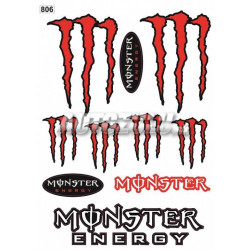 Set autocolante Monster roșu