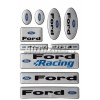Set autocolante din răsinǎ Ford dimensiuni diferite.