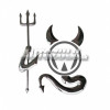 Logo 3D Draculeț. Autocolant în jurul logo-ului original.