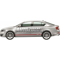 Autocolant pentru lateral auto tuning roșu