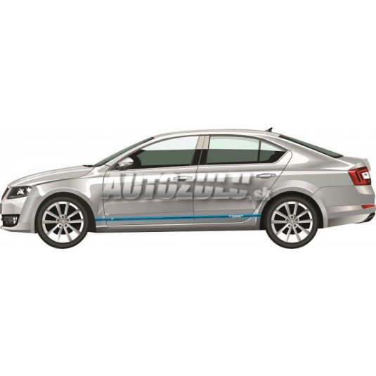 Autocolant pe lateralul mașinii tuning albastru