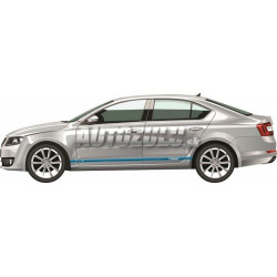 Autocolant pe lateralul mașinii tuning albastru