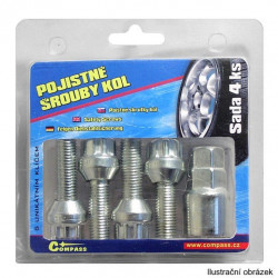 Suruburi de asigurare roți B M12x1, 50x26mm conic