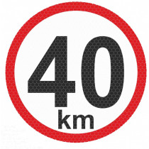 Autocolant reflectorizant mare - 40km