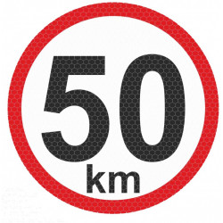Autocolant reflectorizant mare - 50km