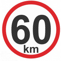 Autocolant reflectorizant mare - 60km