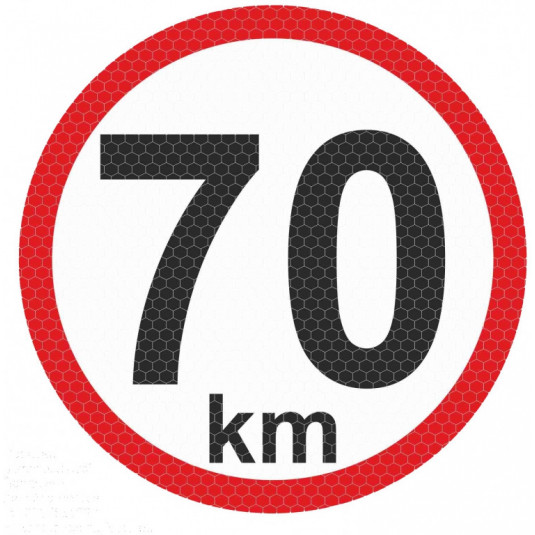 Autocolant reflectorizant mare - 70km