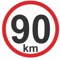 Autocolant reflexiv mare - 90km