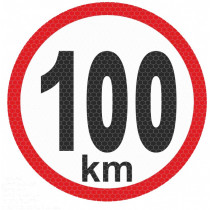 Autocolant reflectorizant mare - 100km
