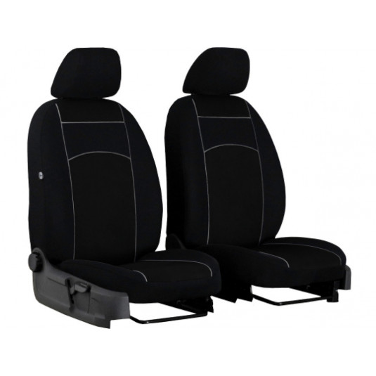 Huse auto tuning față 1+1 100% negru 2 buc