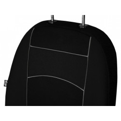 Huse auto tuning față 1+1 100% negru 2 buc