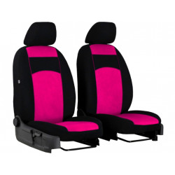 Huse auto pentru scaun conducător și pasager Tuning 1+1 100% roz 2 buc.