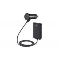 Încărcător auto față-spate cu cablu de prelungire 4 USB