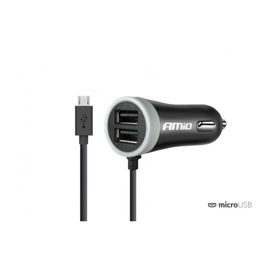 Încărcător de mașină 12/24V Micro USB + 2x USB 2.4A PCH PRO-01