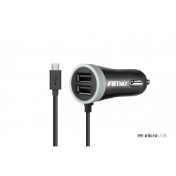 Încărcător de mașină 12/24V Micro USB + 2x USB 2.4A PCH PRO-01