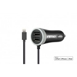 Încărcător auto 12/24V iPhone + 2x USB 2.4A PCH PRO-02