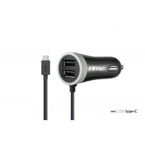 Încărcător auto 12/24V USB Type C + 2x USB 2.4A PCH PRO-3