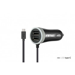 Încărcător auto 12/24V USB Type C + 2x USB 2.4A PCH PRO-3
