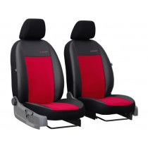 Huse auto Exclusive Alcantara 1+1 față (Alcantara-piele) roșu-negru