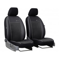 Huse auto Exclusive Alcantara 1+1 față (Alcantara-piele) negru-negru